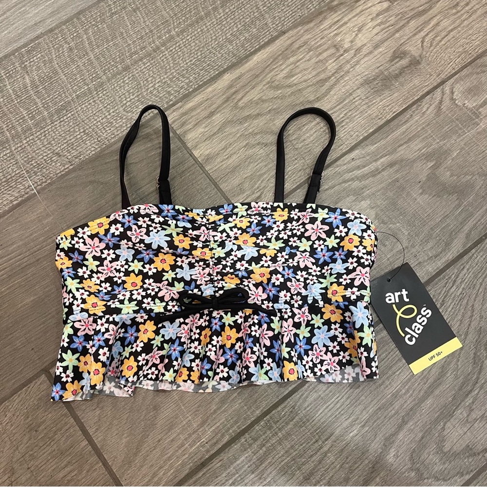 Art Class Floral Swimsuit Bikini Top